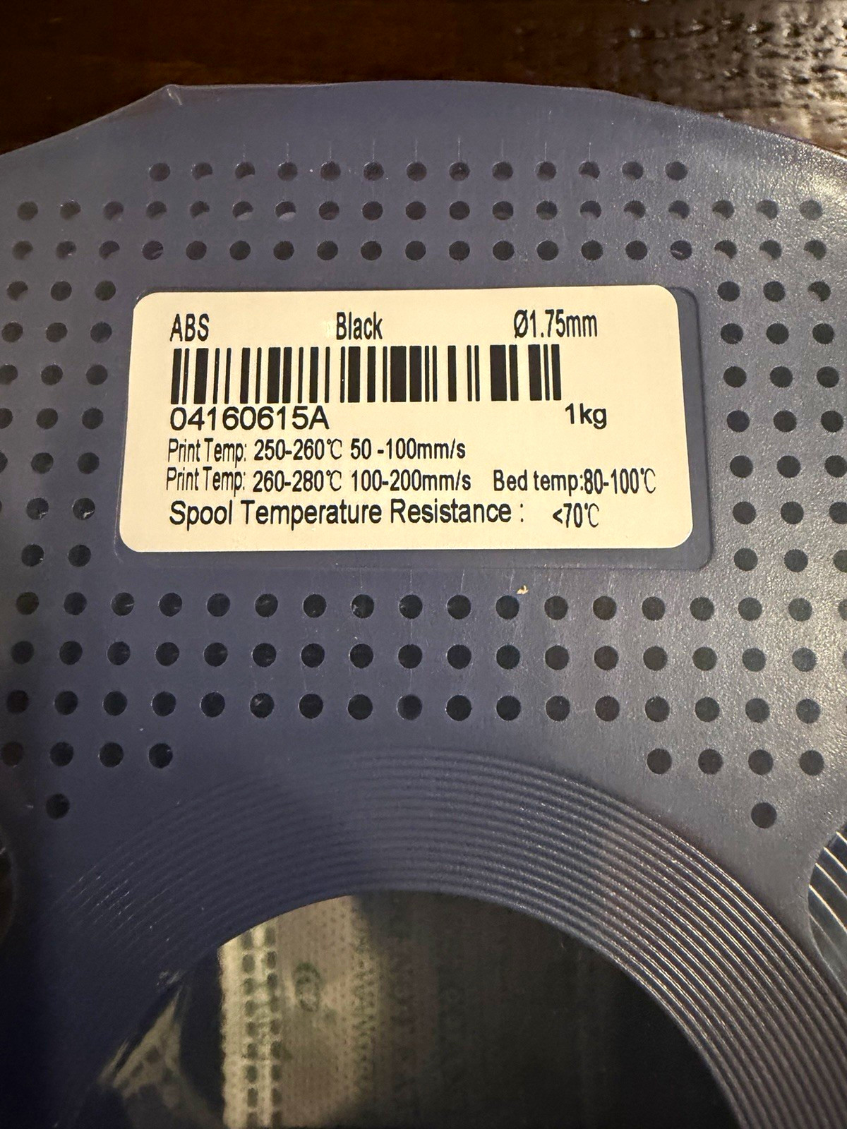 SUNLU ABS 3D Printer Filament 1kg Spool Black 1.75mm (MPN 04160615A)