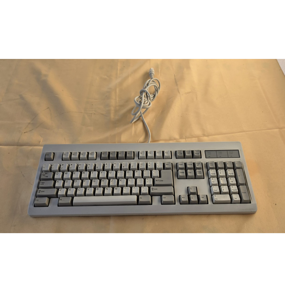 NMB Technologies RT6675T PS/2 Wired Standard Keyboard White QWERTY English