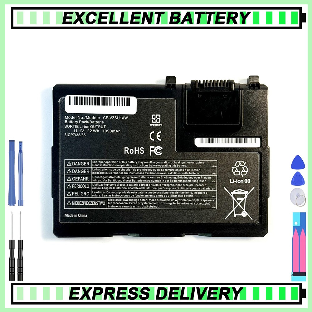 New 1990mAh CF-33 CF-VZSU1AW Battery for Panasonic Toughbook CF-33 Unused