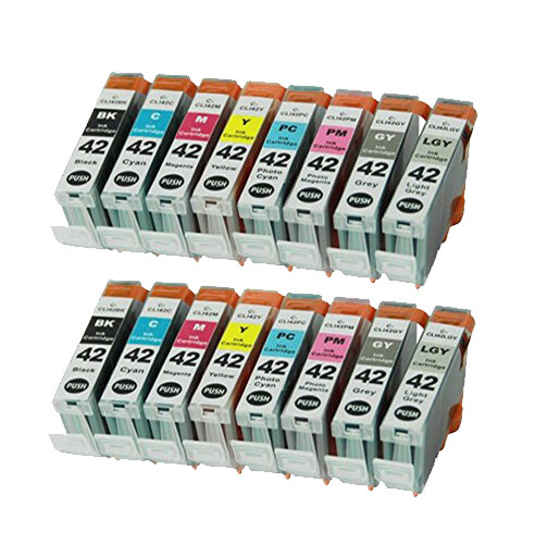 16 Pack Ink Cartridge for CLI-42 CLI42 for use with Canon Pixma Pro-100 Printer