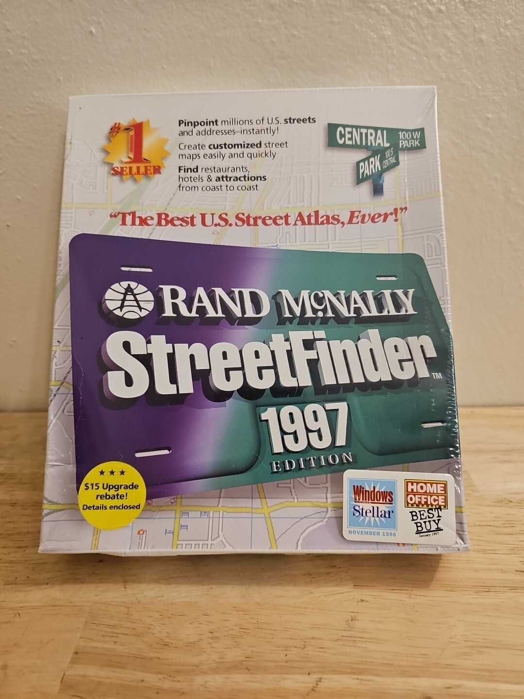 Vintage 1997 Rand McNally Streetfinder Software, Factory Sealed,  NOS