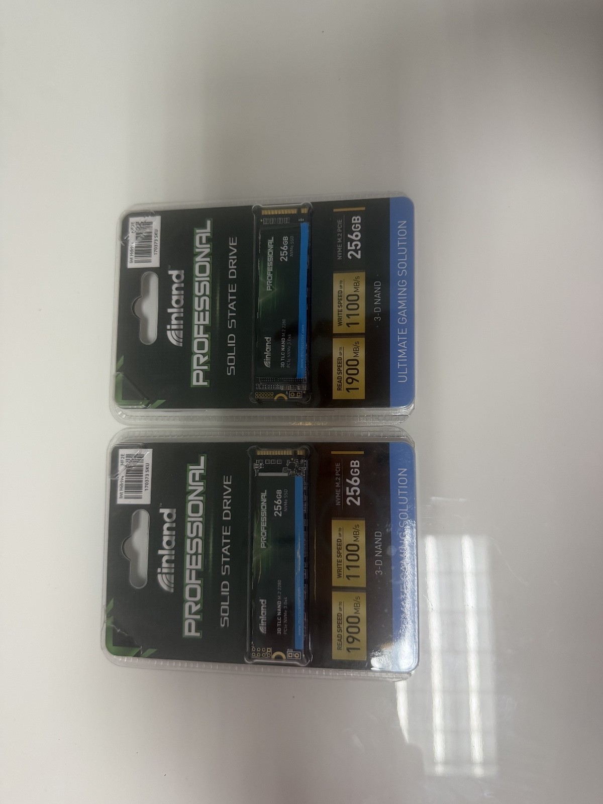 Lot of 2 Inland Professional 256GB NVMe M.2 PCIe SSD NEW SEALED