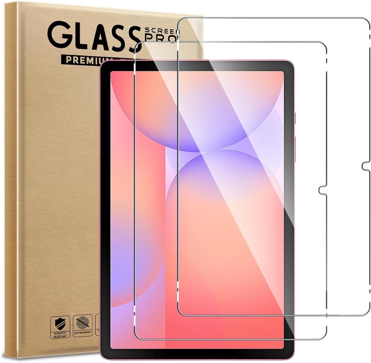 2 Pack Premium Tempered Glass Screen Protector for New Samsung Galaxy Tab Tablet