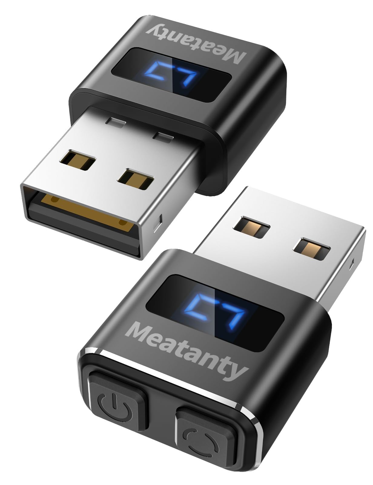 Meatanty 2Pcs Metal Tiny Mouse Jiggler, USB Mouse Mover Undetectable, Automatic