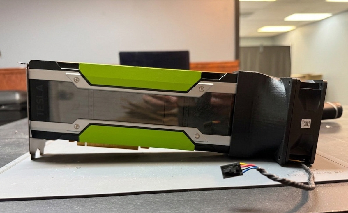 Nvidia Tesla P40 P100 M40 92mm GPU Fan Shroud Adapter For Local LLM AI