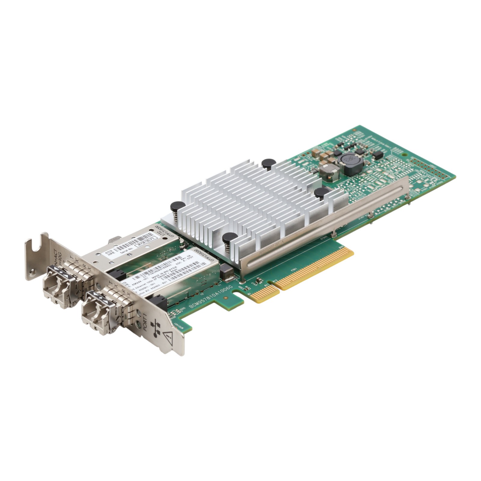 HPE 530SFP+ 10GbE 2-Port SFP+ 656244-001 PCIe LP Network Adapter + 2x 10GbE GBIC