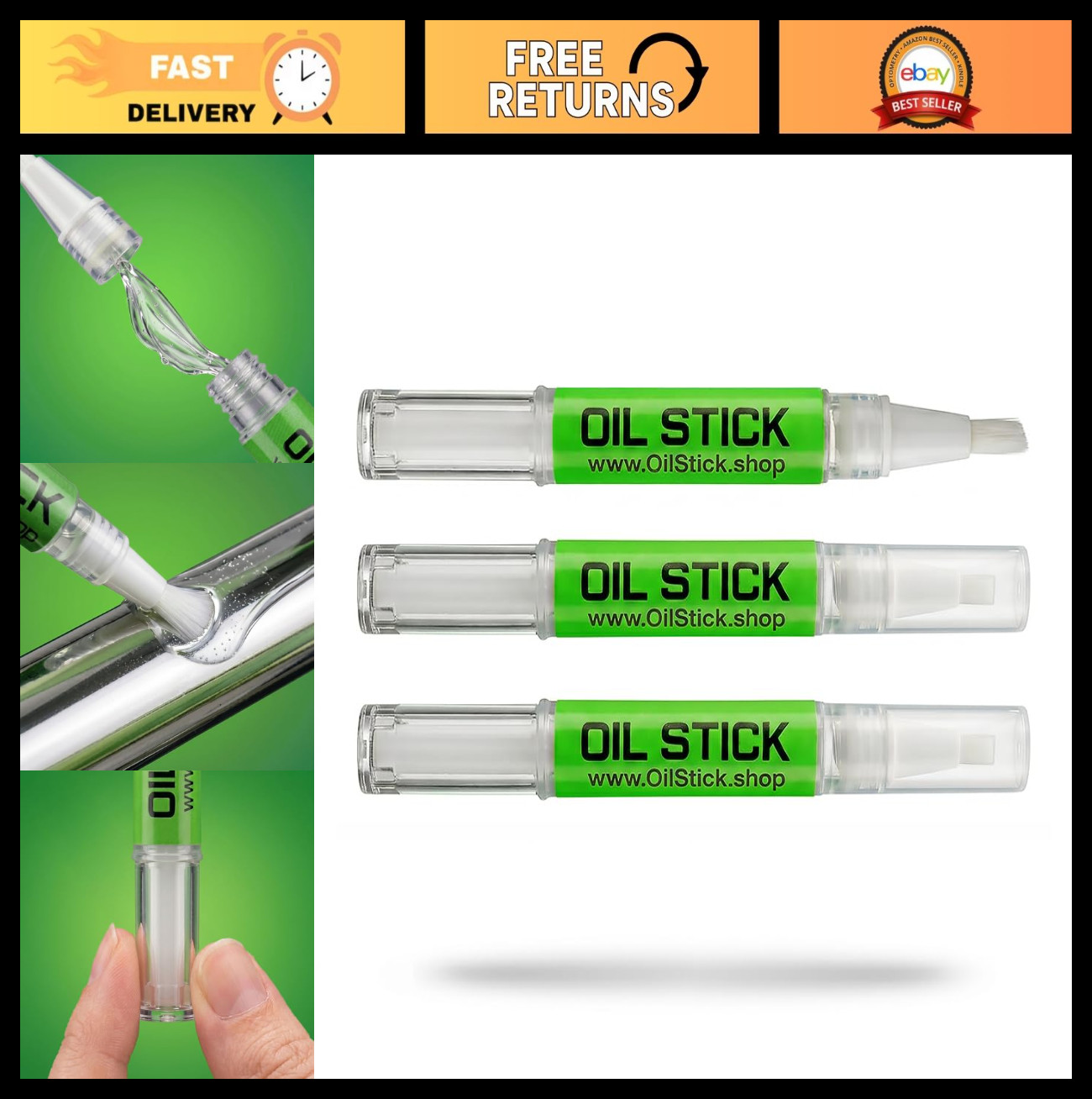 3D Printer Lubricant Brush - PTFE Oil for Linear Rails, Lead Screws & Bearings,