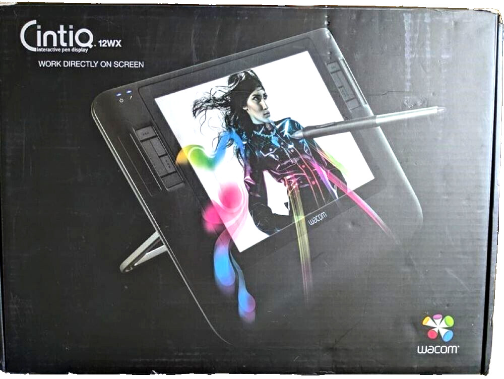 Wacom Cintiq 12WX Drawing Tablet Pen Display Monitor DTZ-1200W Tested