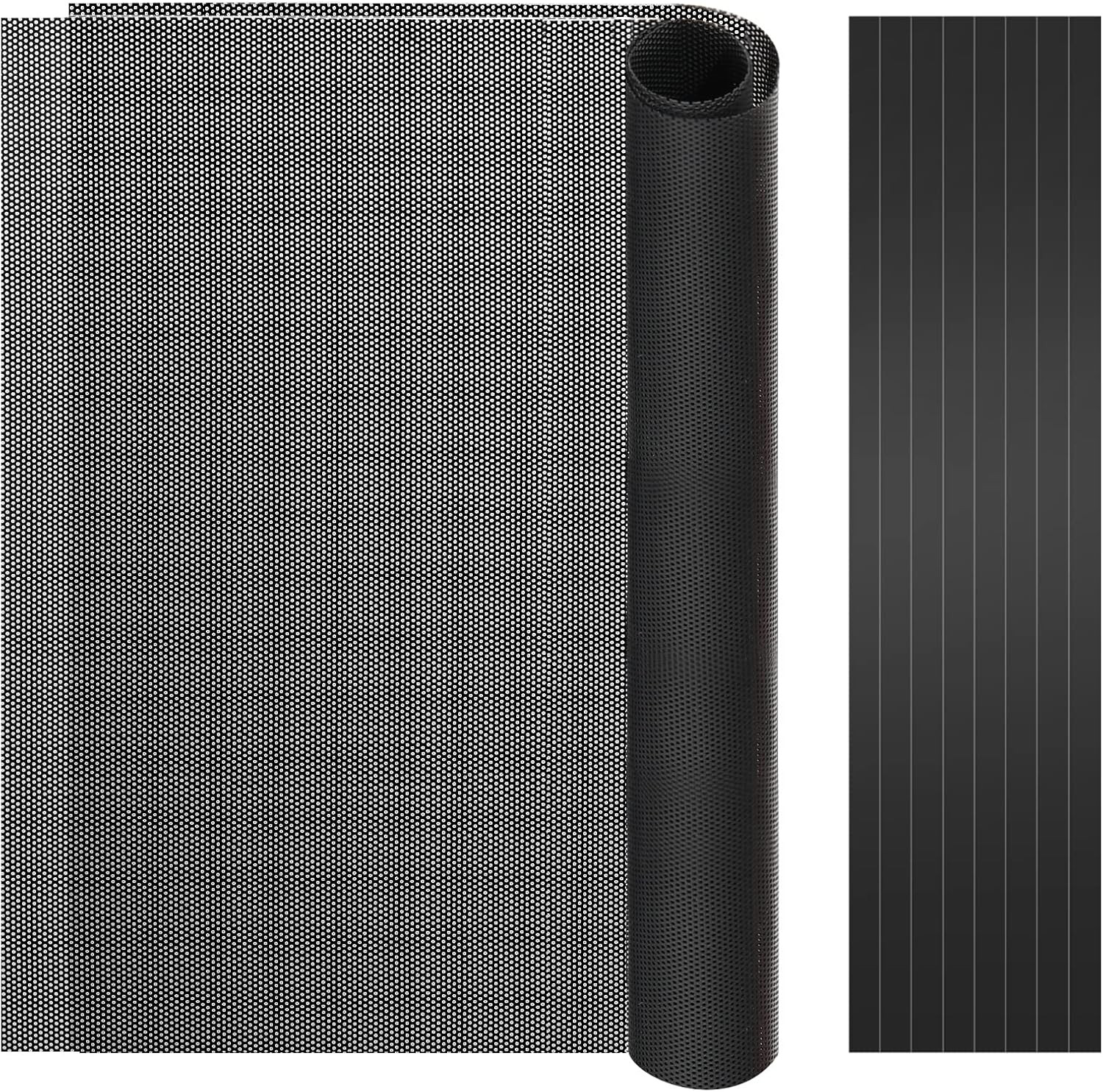 Moko 400X300Mm DIY PC Case Dust Mesh Fan Filter, 1Mm Hole, 2 PCS, Black