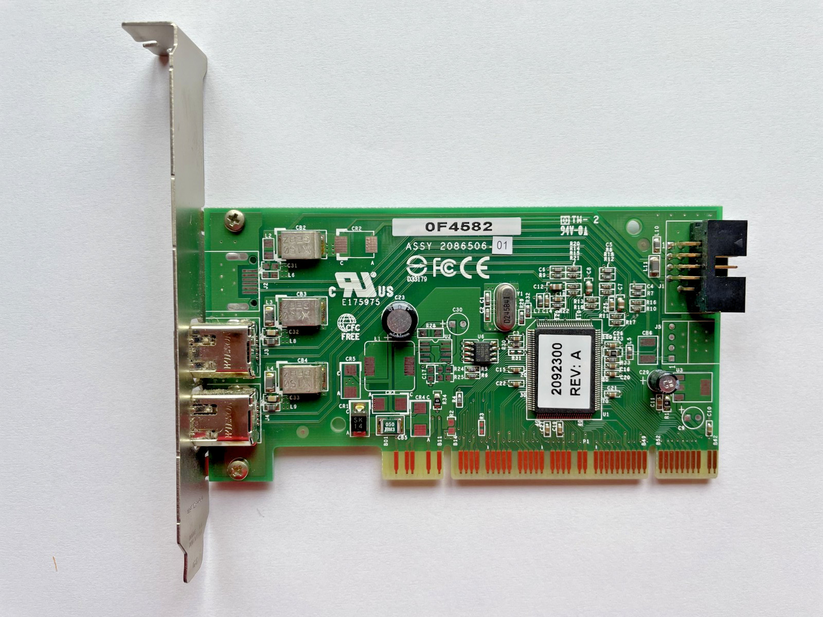 Dell F4582 2-Port PCI FireWire Adapter Card 0F4582