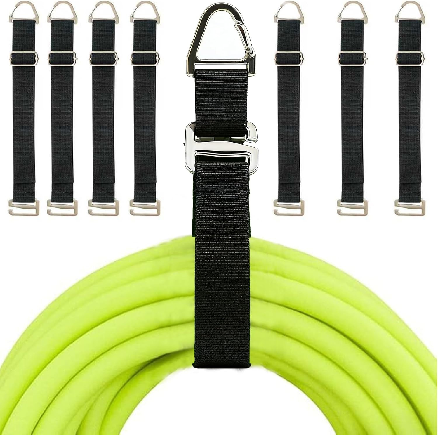 Heavy Duty Extension Cord Organizer 7 Pack Black 17" Adjustable Storage Straps
