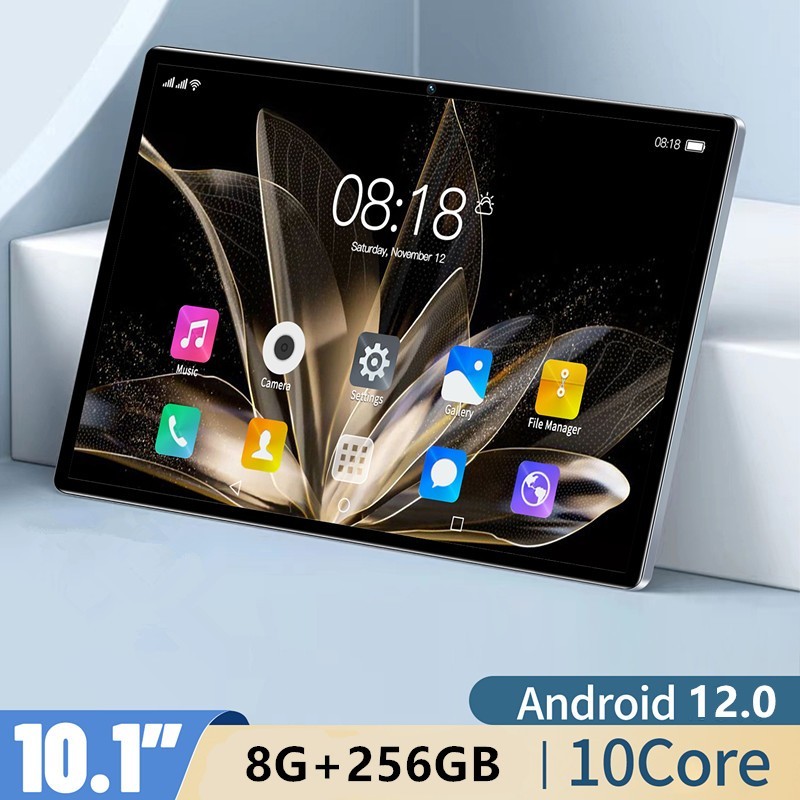 New Tablet 10. 1 inch 8G+256G ROM Android 12 Wifi 5G/4G Dual SIM Bundle Keyboard