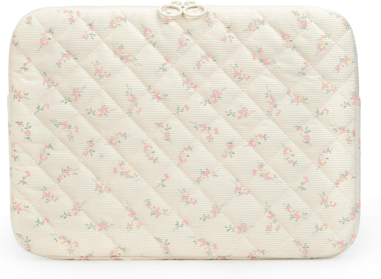 Puffy Laptop Sleeve 13 Inch Cute Quilted Laptop Protective Case Padded Floral