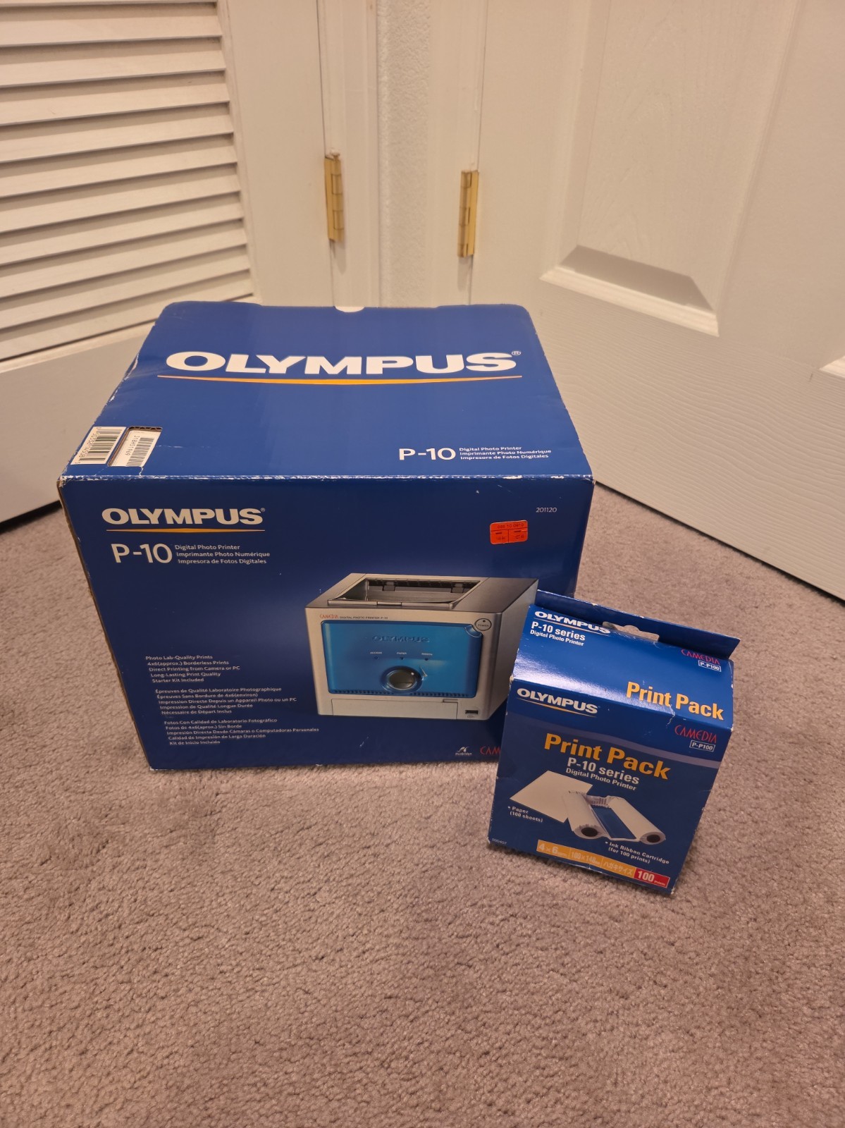 Brand New Olympus P-10 Borderless Digital Photo Printer With Spare Print Pack