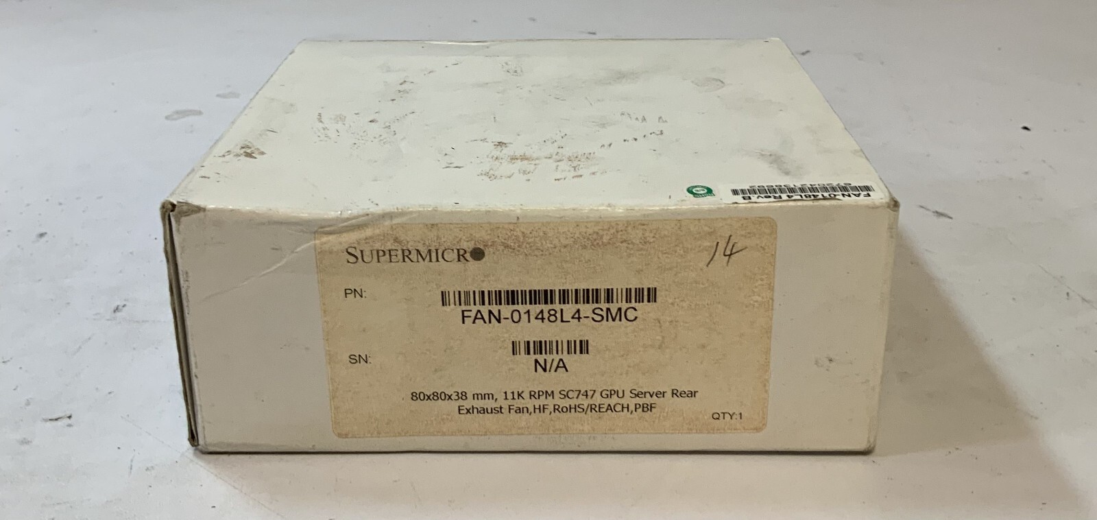 Supermicro FAN-0148L4 11K RPM SC747 GPU Server Rear Exhaust Cooling Fan "R1B"