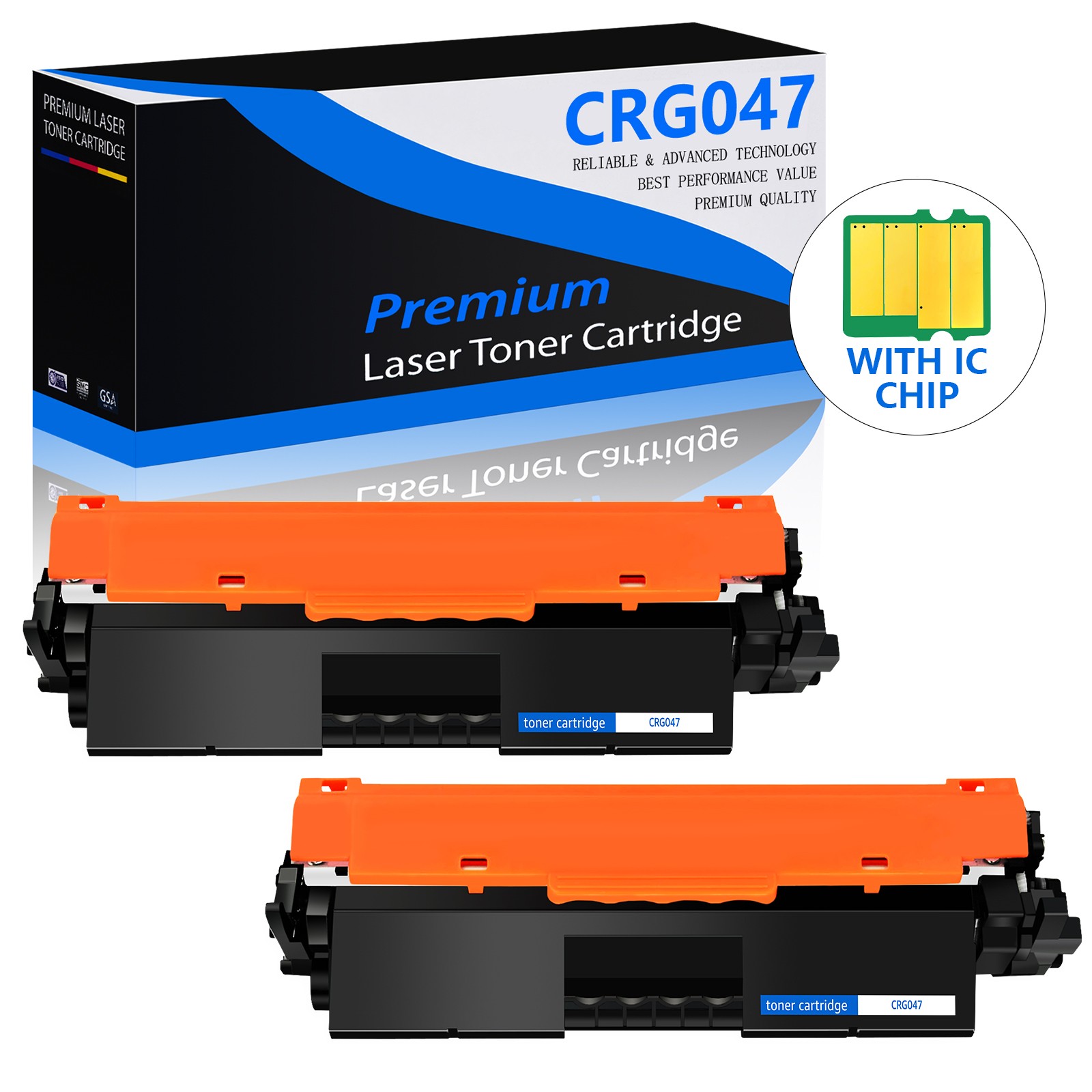 2PK 047 Toner Cartridge Compatible for Canon CRG047 imageCLASS MF113W LBP113W