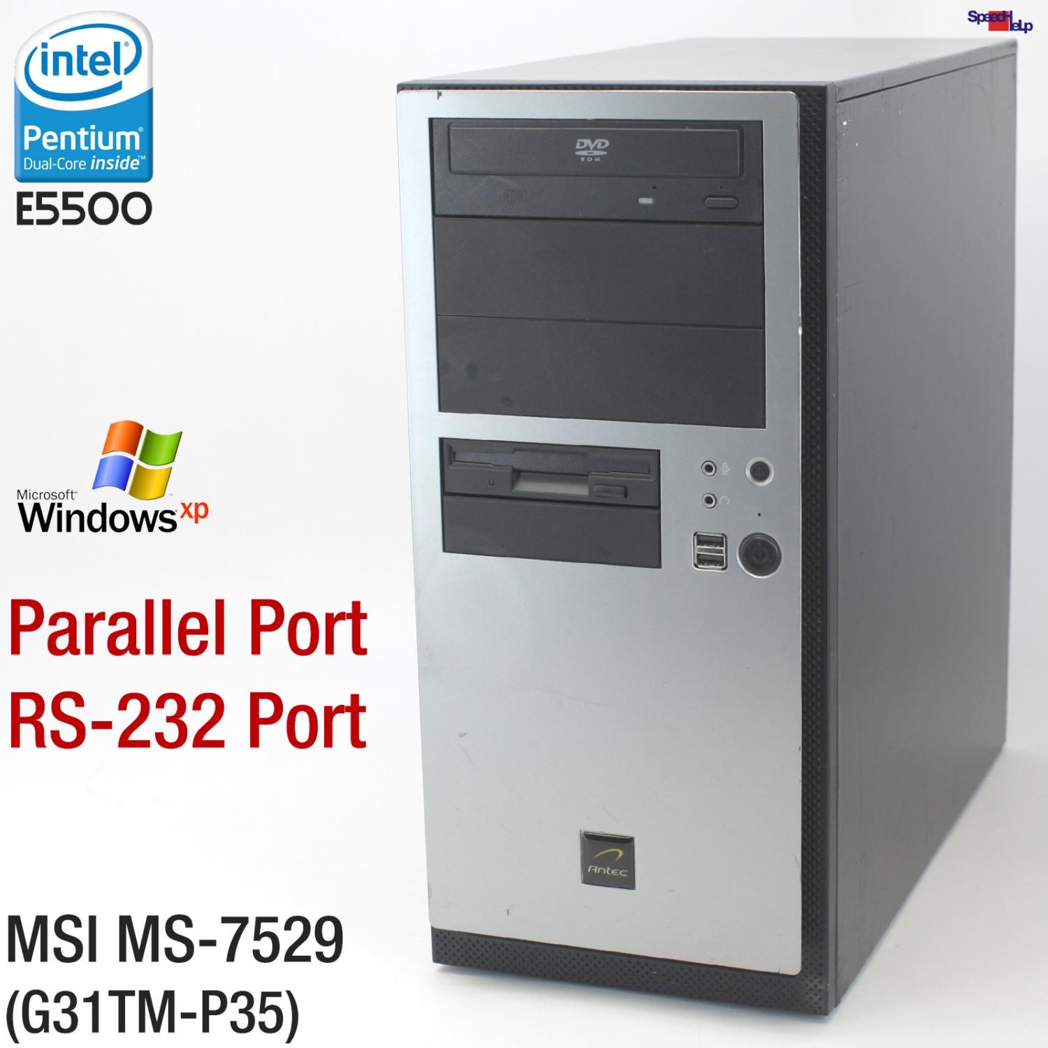 PC Computer MSI G31TM-P35 MS-7529 Parallel LPT RS-232 2GB 160GB Windows XP