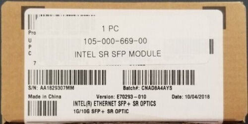 Intel 105-000-669-00 Optical Transceiver Module GBIC 10G SFP+ SR