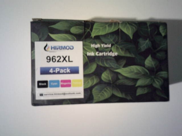 HIRMOD 962XL High Yield Ink Cartridge 4-Pack Black Cyan Magenta Yellow Set