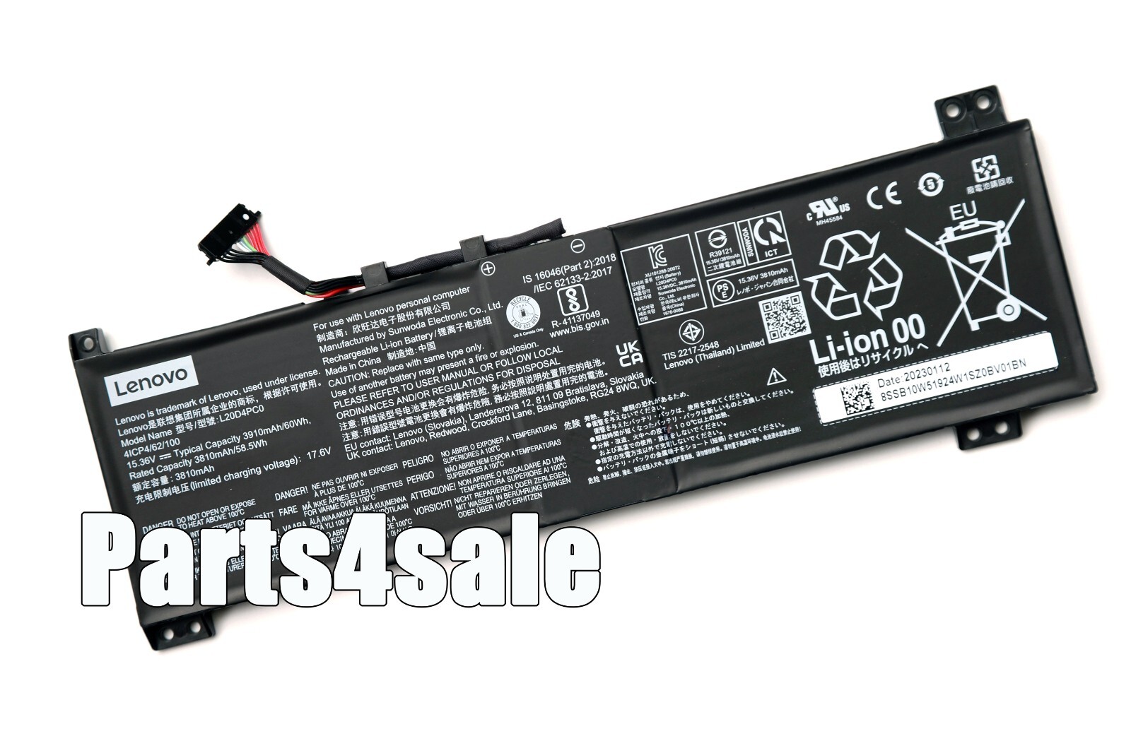 New Genuine L20C4PC0 L20M4PC0 L20D4PC0 Battery for Lenovo Legion 5-15ACH6H(82JU)