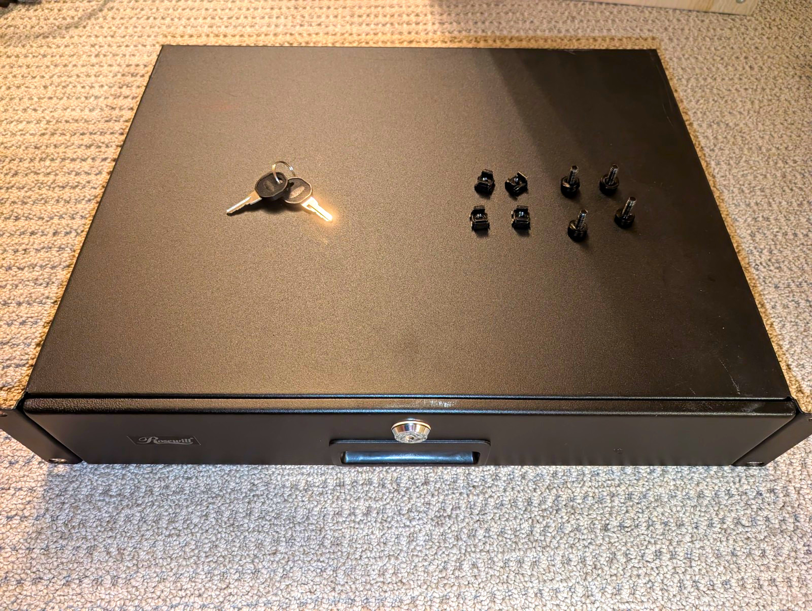 Rosewill 19 in 2U Rackmount Locking Drawer Rackmount Drawer w/ Keys & Hardware