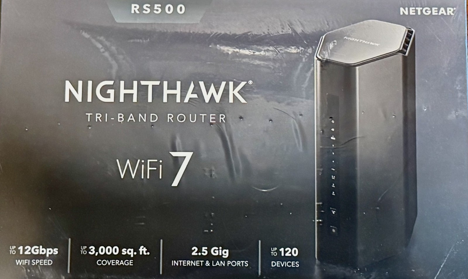 NEW-SEALED-NETGEAR NIGHTHAWK RS500 ROUTER-WIFI 7-12 GBPS WIFI-2.5 GIG LAN PORTS