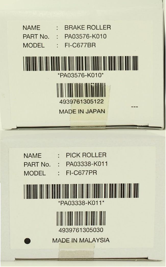One Genuine OEM Fujitsu PA03338-K011 PA03576-K010 Pick/Brake Roller kit fi-6670
