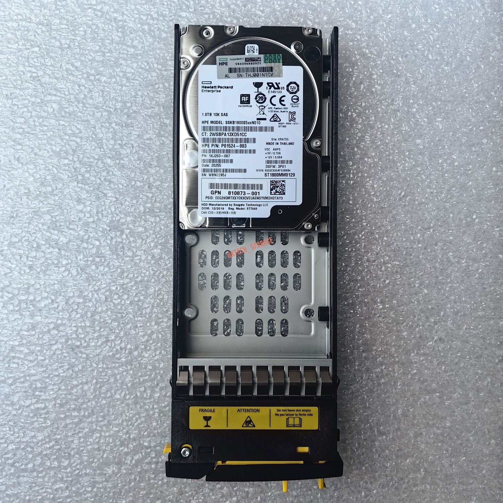 HPE K2P94B/P03799-001 1.8TB 10K RPM 12Gb SAS 2.5" HS HDD for 3PAR StoreServ 8000