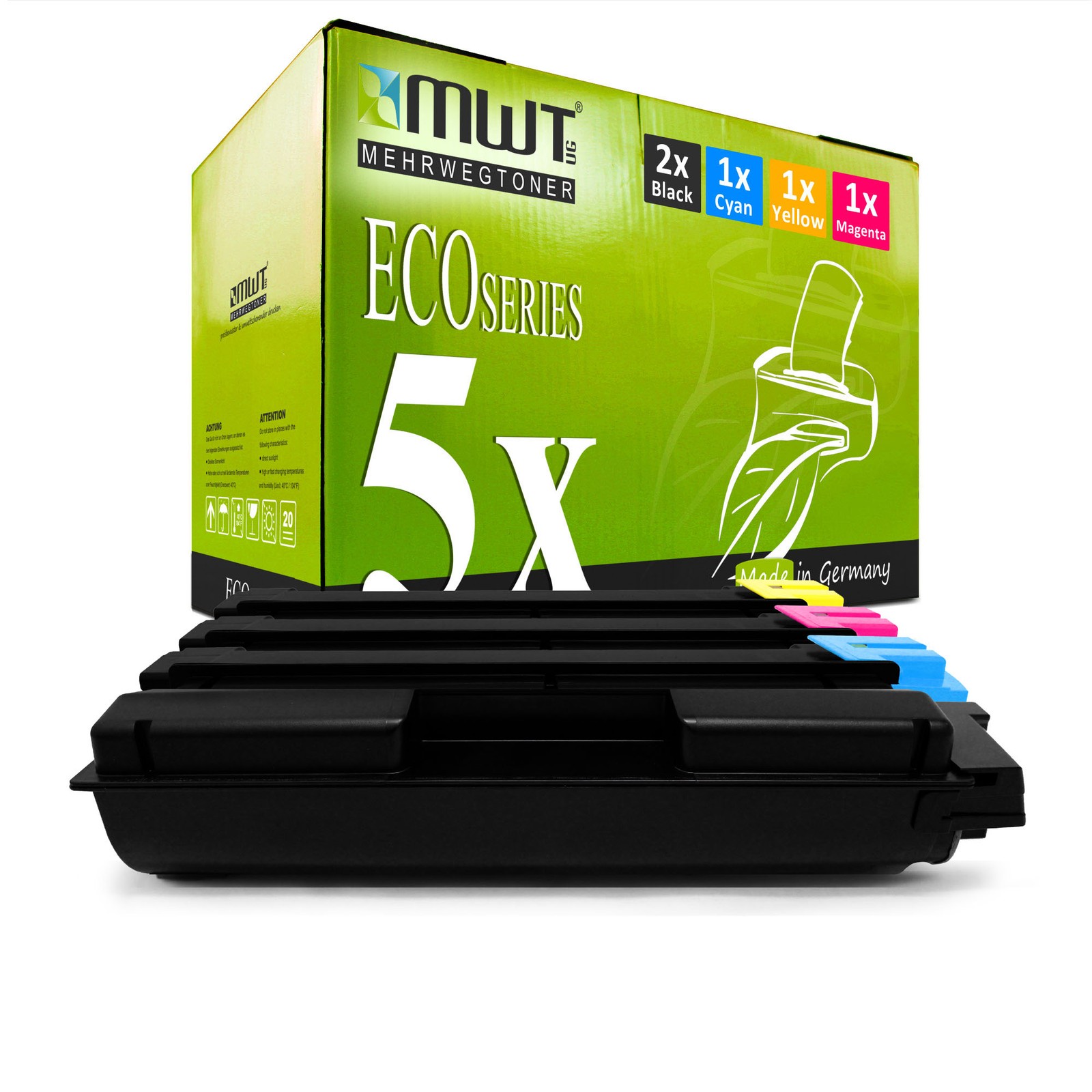 5x MWT ECO Cartridge for Kyocera ECOSYS P7240cdn Multipack