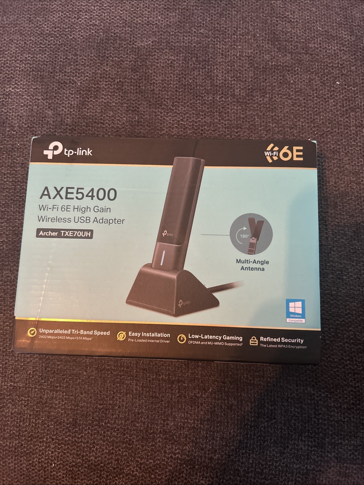 TP-Link AXE5400 WiFi 6E USB 3 Adapter Archer TXE70UH Tri-Band
