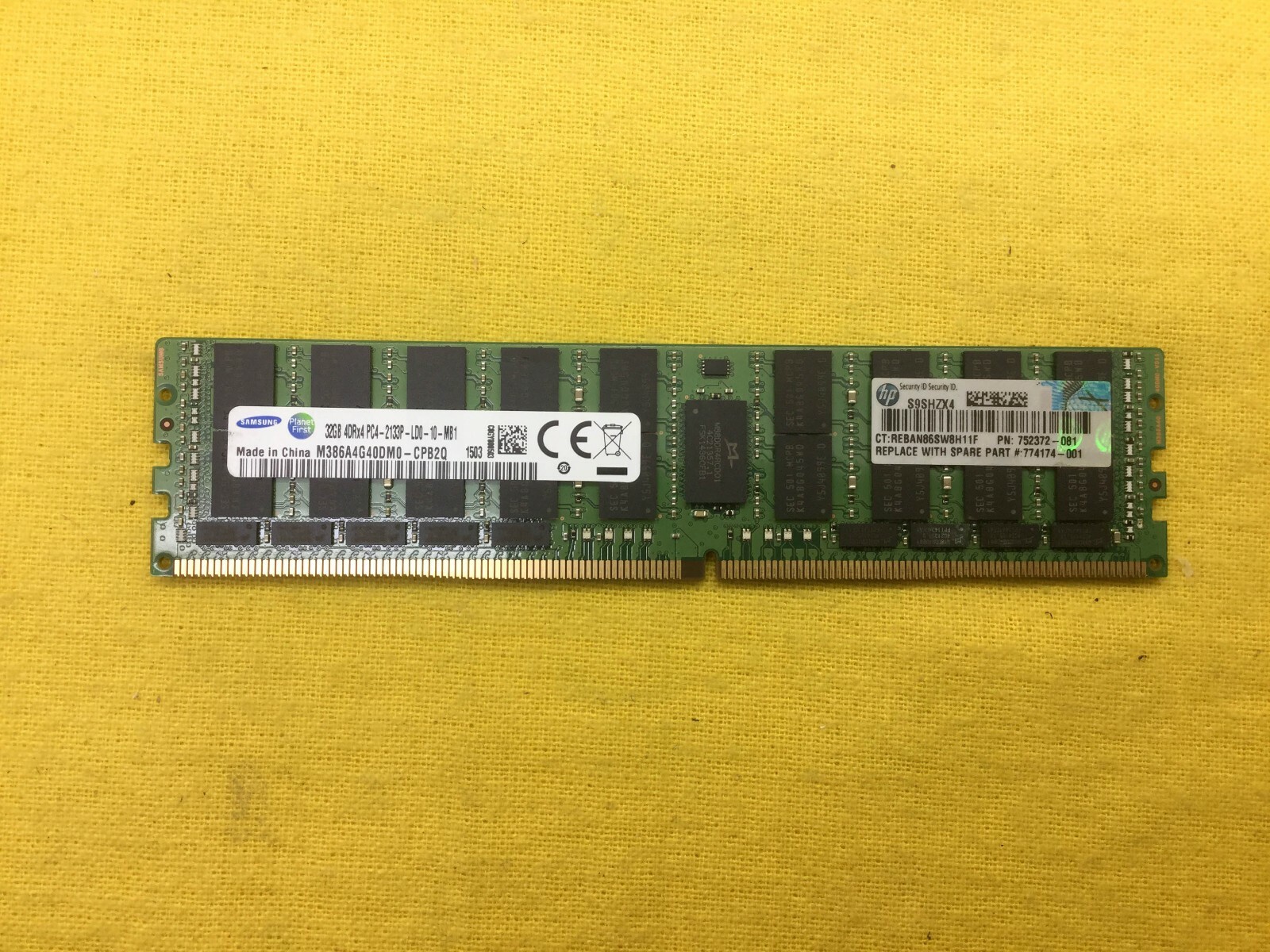 752372-081 HP 32GB 4DRx4 PC4-2133P-L Server Memory 774174-001 726722-B21