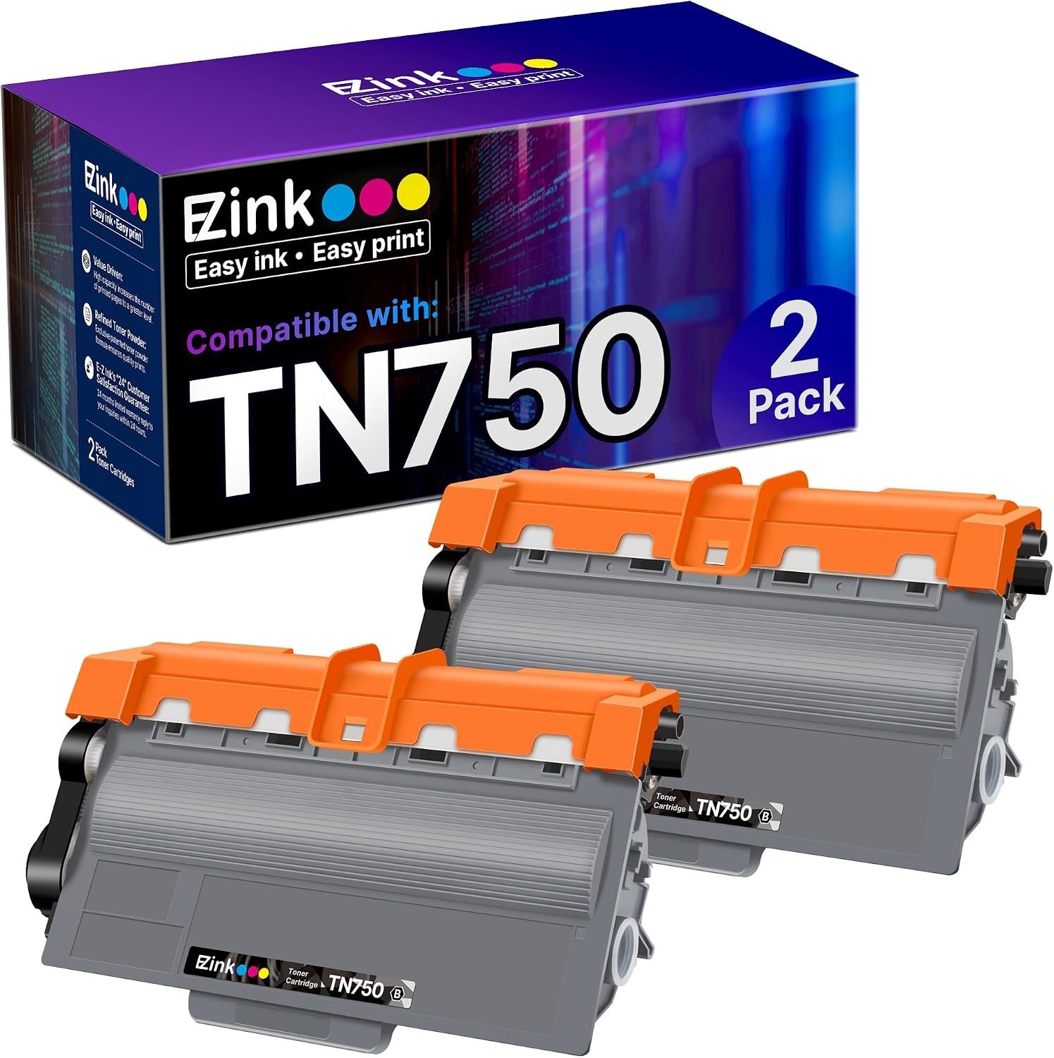 E-Z Ink Compatible Toner Cartridge Replacement for Brother TN750 TN-750 TN720 TN