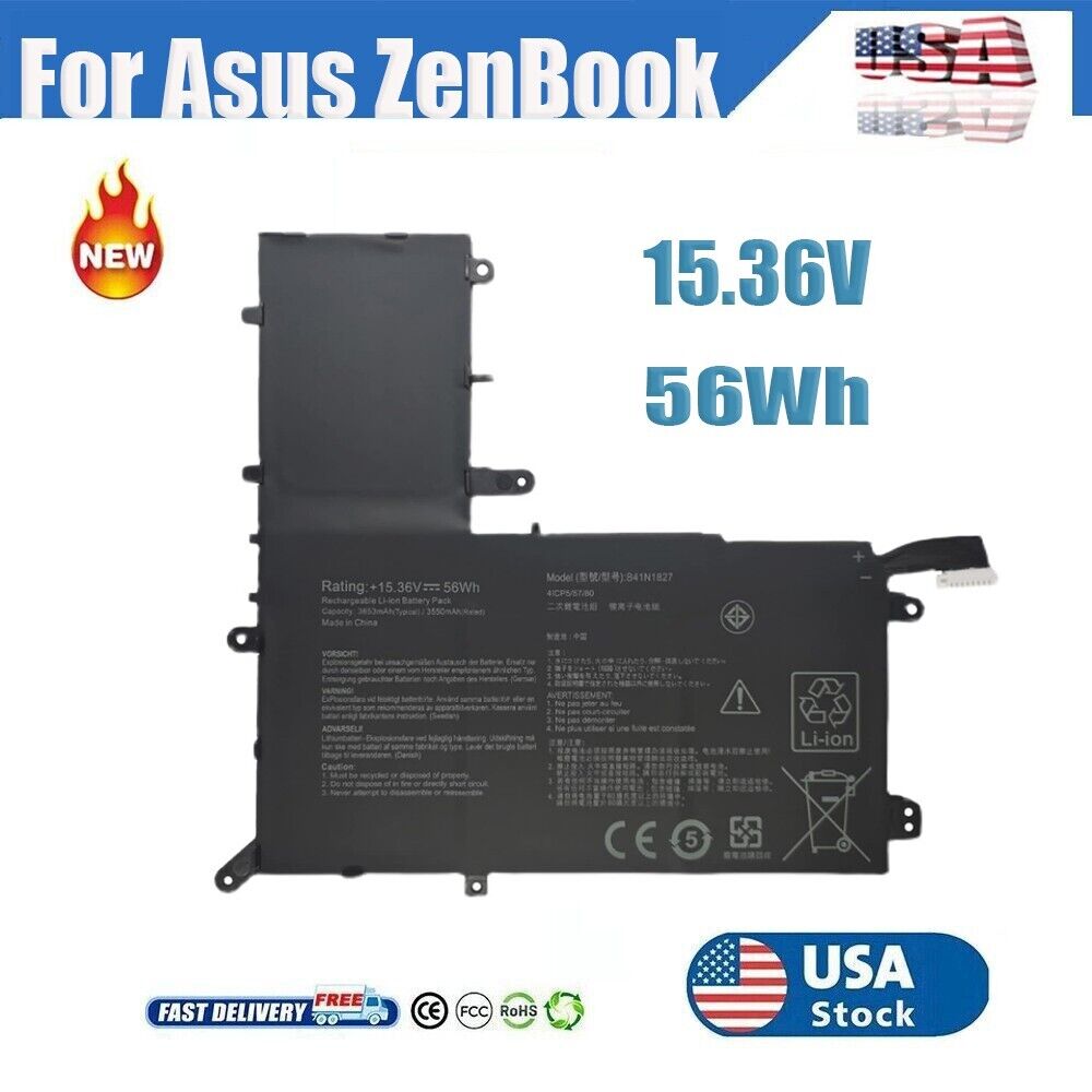 B41N1827 Battery for ASUS ZenBook Flip 15 UM562IQ Q507 Q507IQ Q526 Q526F Q526FA
