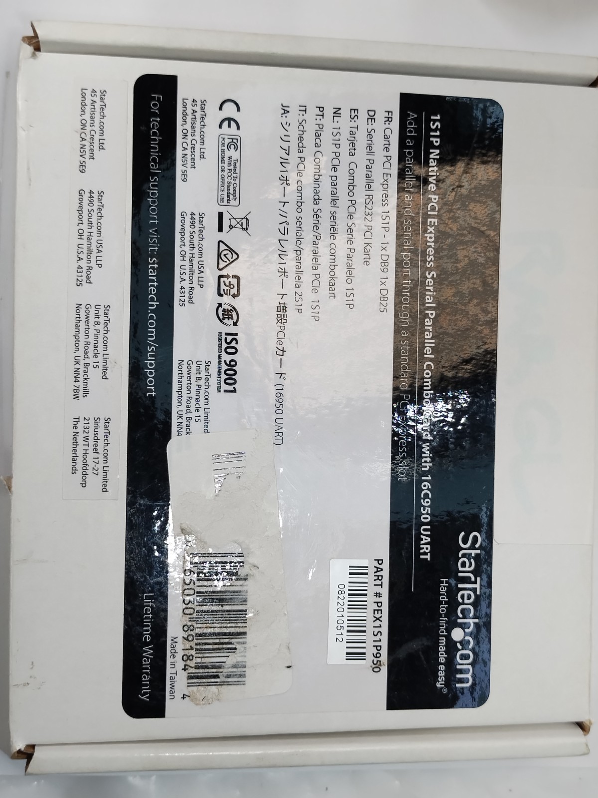 StarTech PCI-e Card with Serial and Parallel Ports, PEX1S1P950 - NEW In Open Box