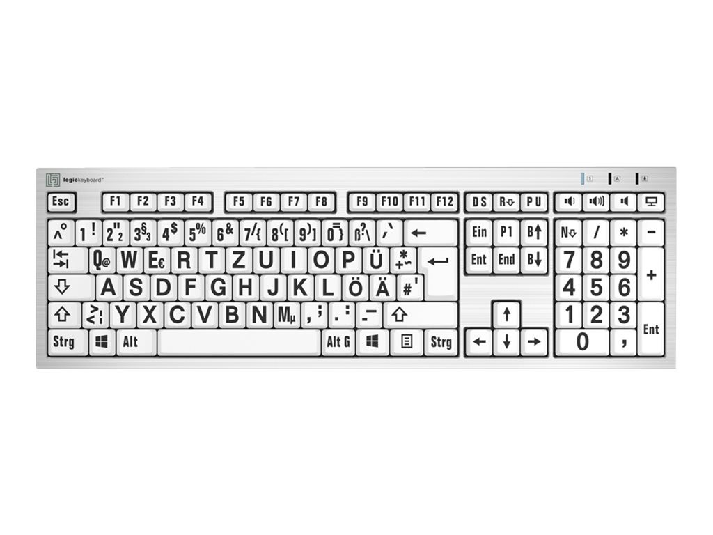 Logic Keyboard Largeprint USB Keyboard QWERTZ Keyboard QWERTZ LKB-LPRNTBW-AJPU-DE