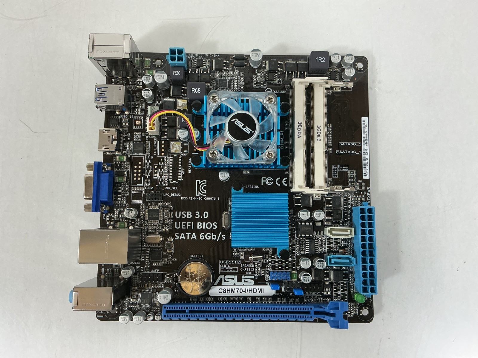 ASUS C8HM70-I/HDMI Mini-ITX Motherboard Celeron 847 DDR3 (C8HM70-I/HDMI)