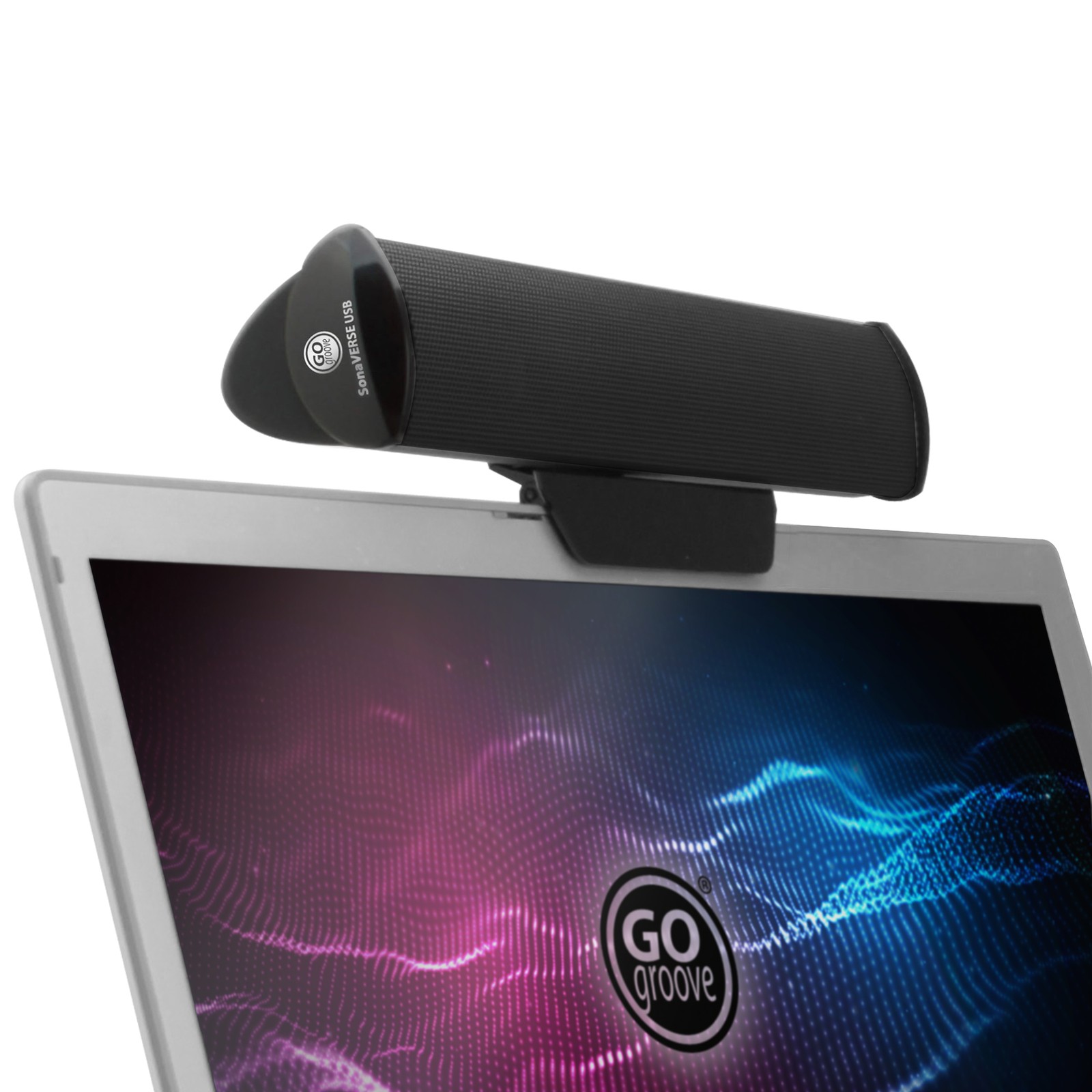 GOgroove SonaVERSE USB Speaker for Laptop Computer (Black)
