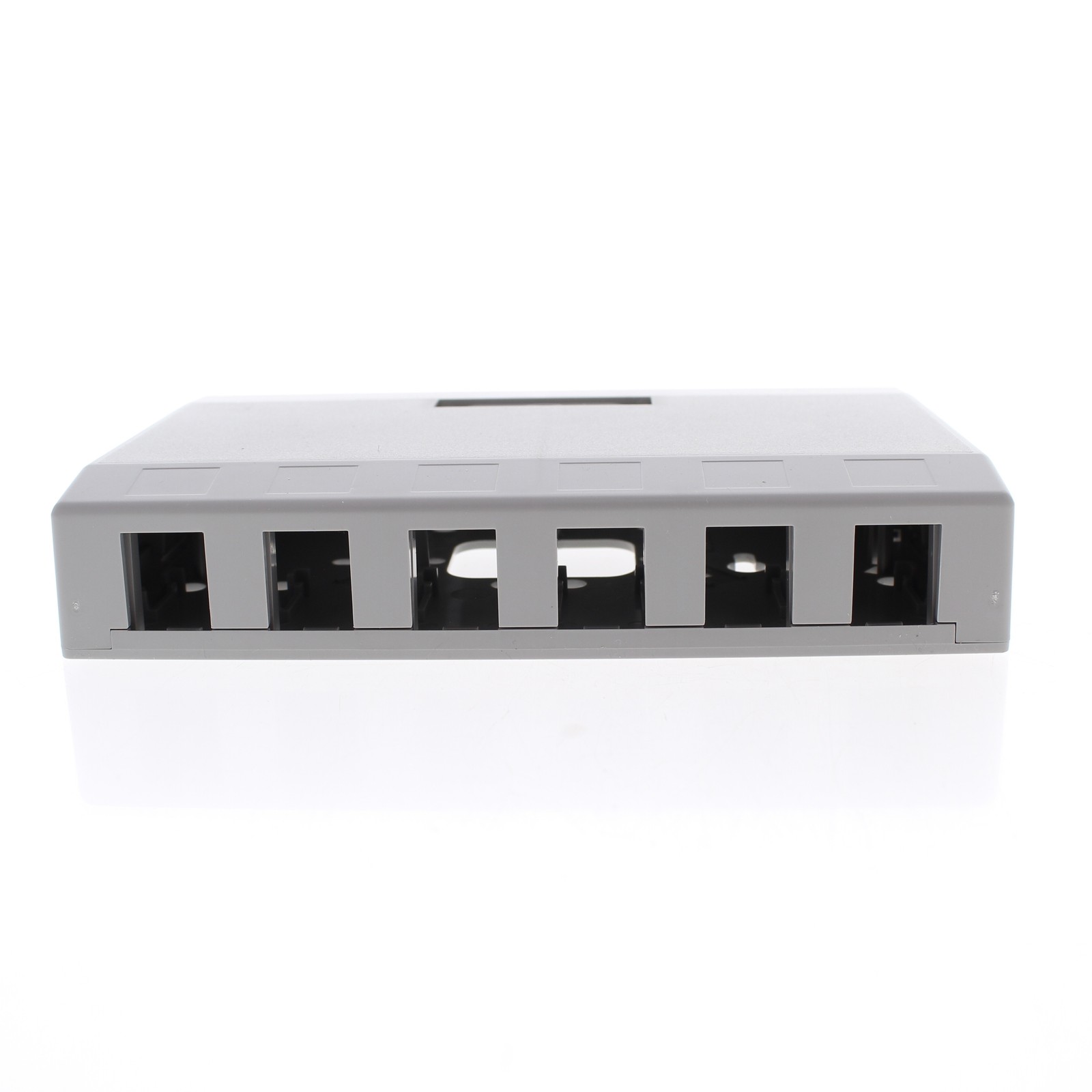Hubbell Gray 6-Port Data Voice Media Keystone Housing Surface Mount Box ISB6GY