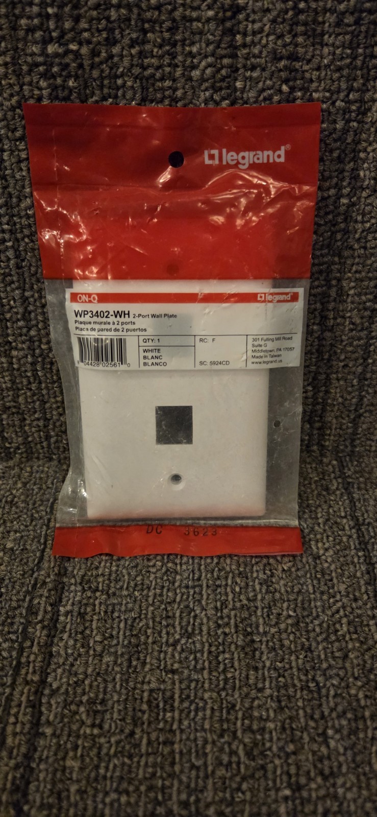 Legrand 2-Port Wall Plate White WP3402-WH
