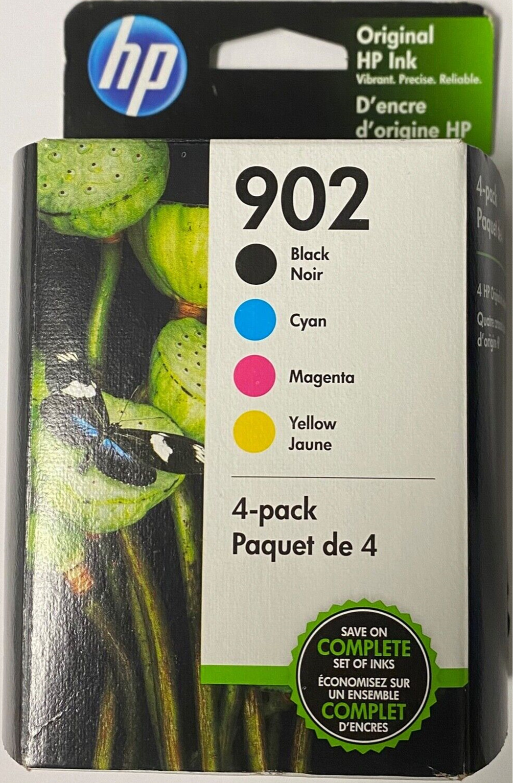 New Genuine HP 902 Black Color 4PK Ink Cartridges OfficeJet Pro 6961, 6968