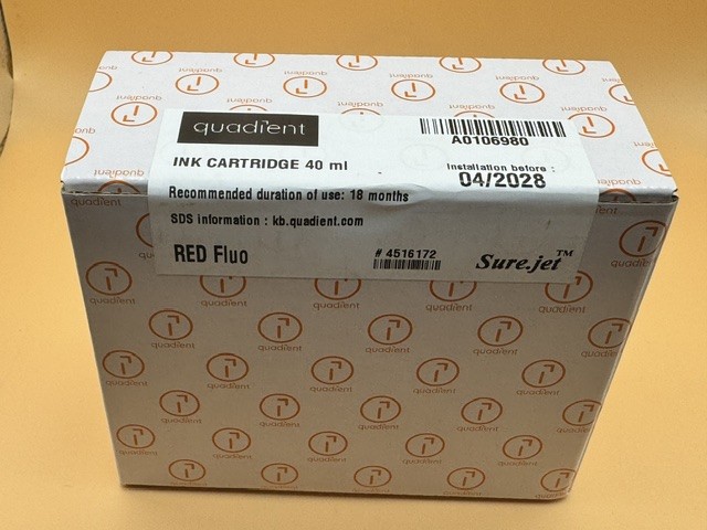OEM Genuine Quadient Fluorescent Red ink IX3-5-7 Series Standard Ink Cartridge