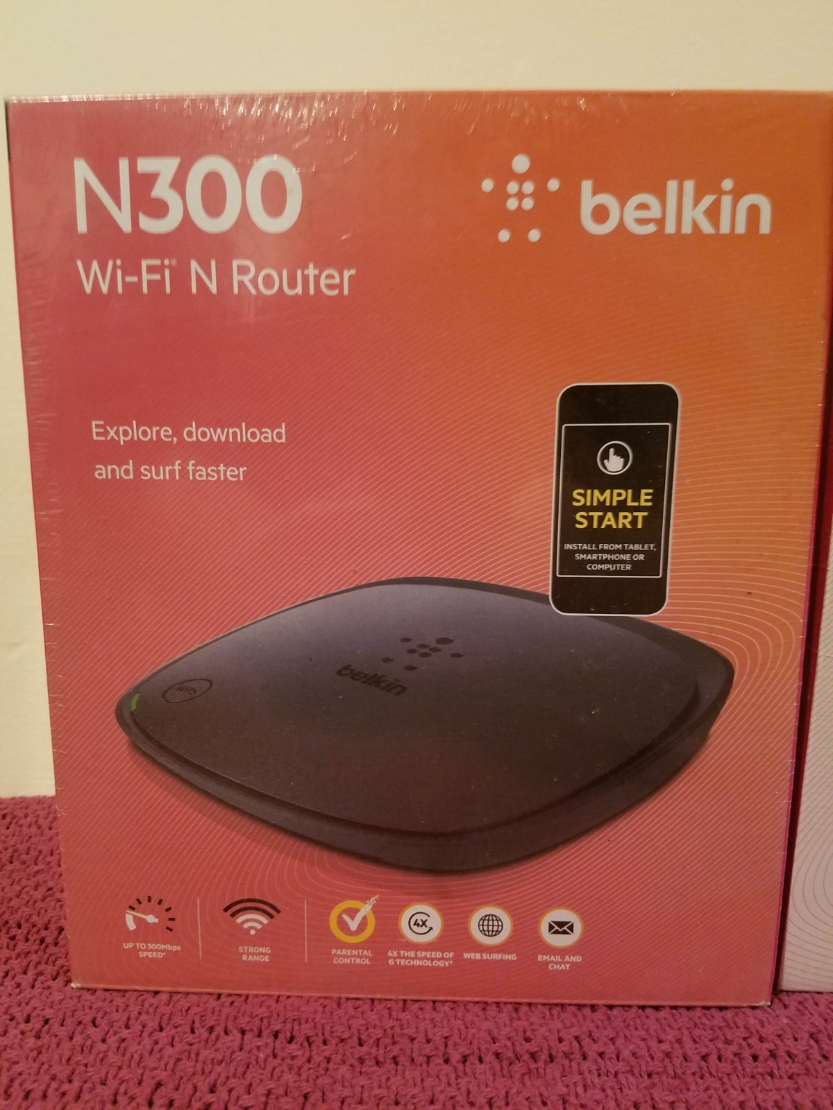 Brand New Belkin N300 Routers Model Still In Original Shrink Wrap