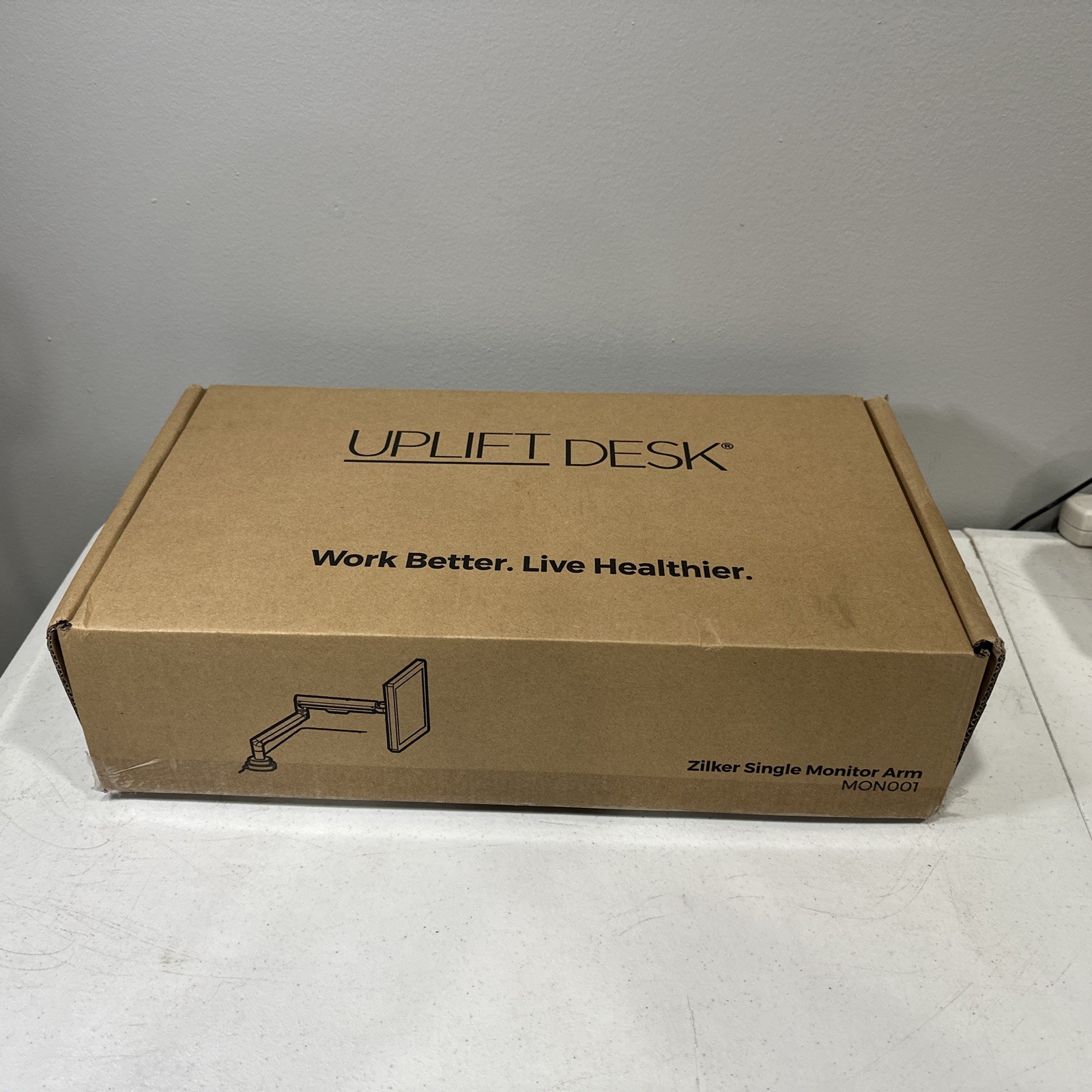 UPLIFT Desk Single Monitor Arm Stand Black - MON001-BLK NEW SEALED