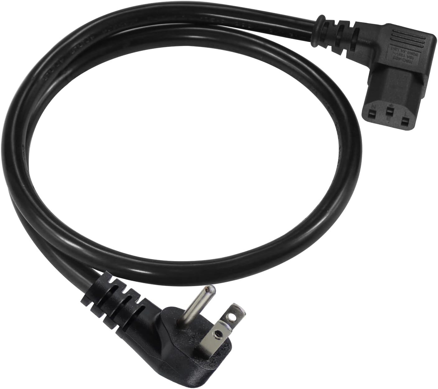 90° Right Angle Power Cord – Cable de Alimentación en Ángulo Recto 2FT (16AWG)