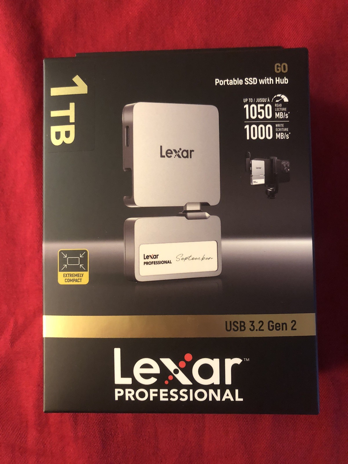 Lexar Professional 1TB Portable SSD with Hub USB Gen 2