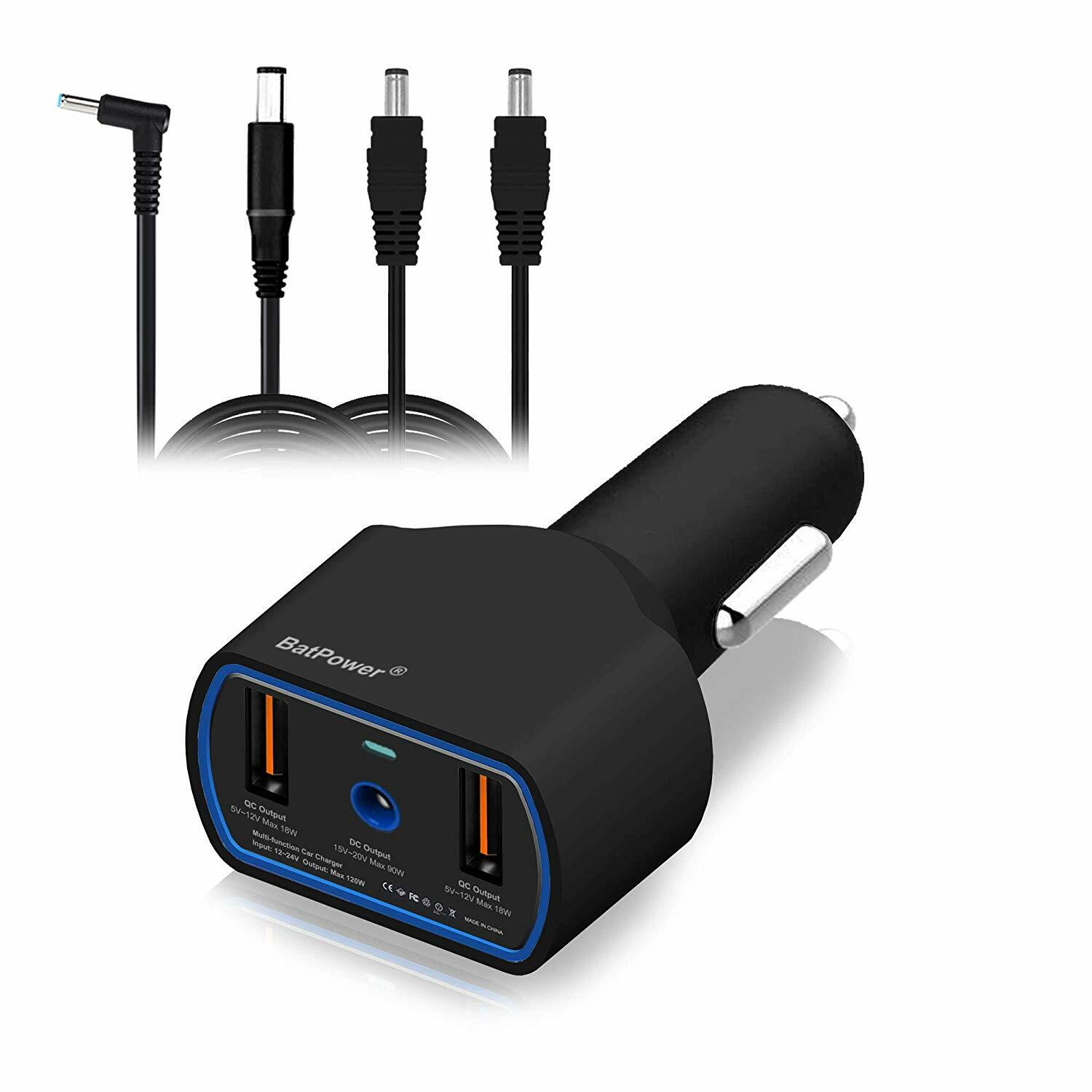 BatPower 120W Car Charger Station HP Envy X360 Pavilion Laptop Notebook Phone