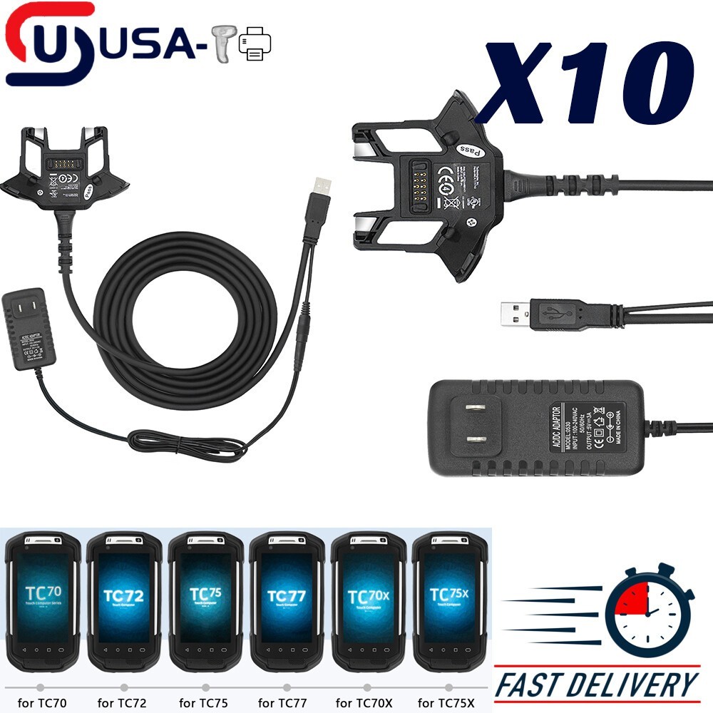 10PCS USB Data cable Charger Cable for Zebra TC70 TC75 TC72 77 CBL-TC7X-USB1-01