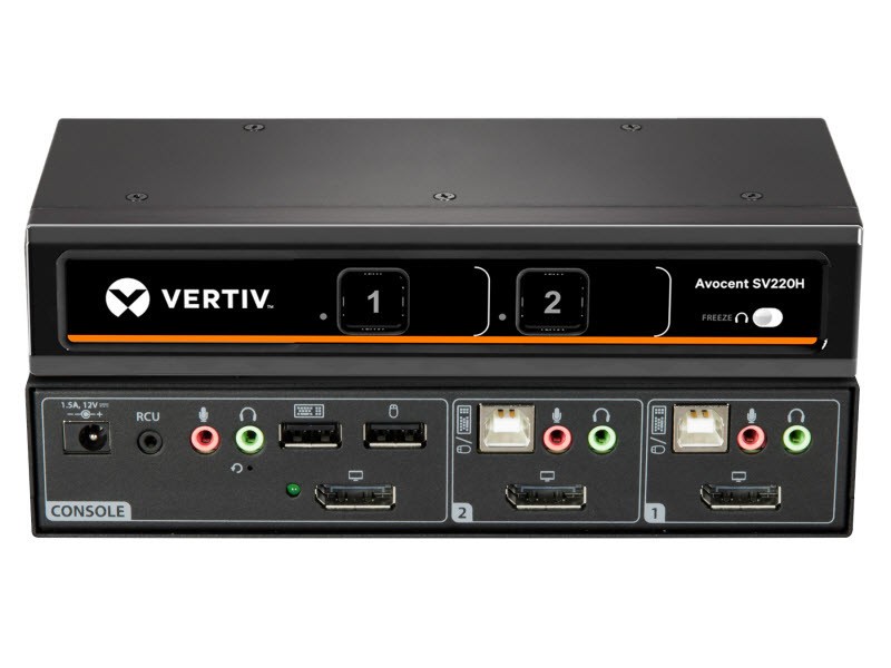 Vertiv Avocent Avocent KVM Switch SV220H, HDMI, Made in USA, Black, Dual PC