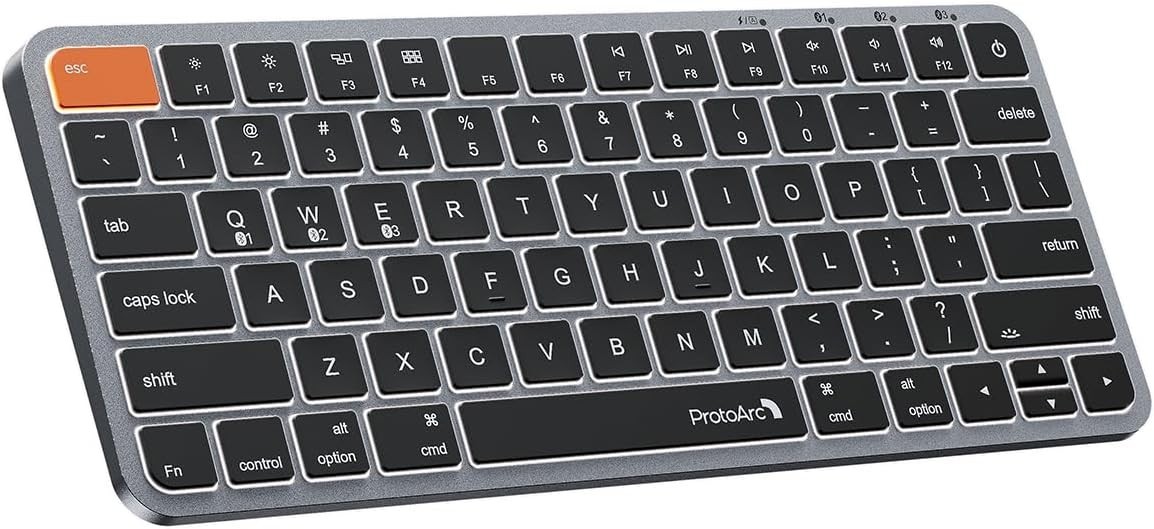ProtoArc Bluetooth Keyboard for iPad, K90-A Backlit Compact Wireless Keyboard
