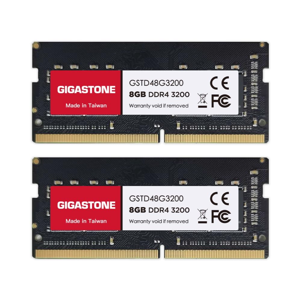 【DDR4 RAM Laptop Only】 GIGASTONE 16GB Kit (2x8GB) DDR4 8 GB, 16 GB (8x2PK)